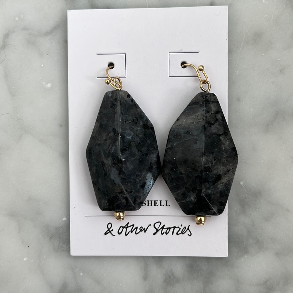 & Other Stories Granite Drop Earrings